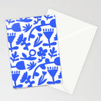 Abstract blue flower nature art pattern Stationery Card Gallery Image 2