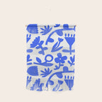 Abstract blue flower nature art pattern Wall Hanging Gallery Image 1