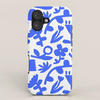 Abstract blue flower nature art pattern iPhone Case Gallery Image 1