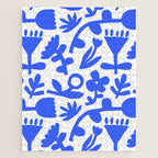 Abstract blue flower nature art pattern Jigsaw Puzzle Gallery Image 1