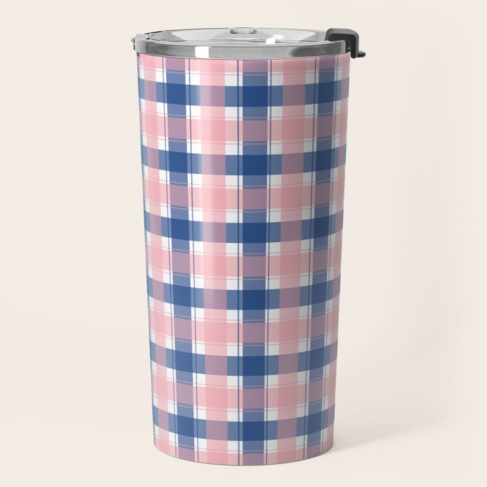 Soft Tones Grid Fusion Travel Mug Gallery Image 2
