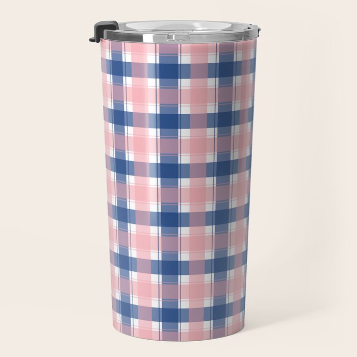 Soft Tones Grid Fusion Travel Mug Gallery Image 3