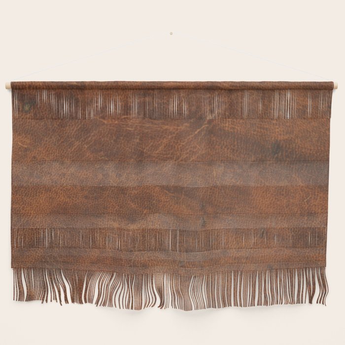 Old Tan Faux Leather Texture Wall Hanging Gallery Image 1