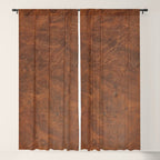 Old Tan Faux Leather Texture Window Curtain Gallery Image 5