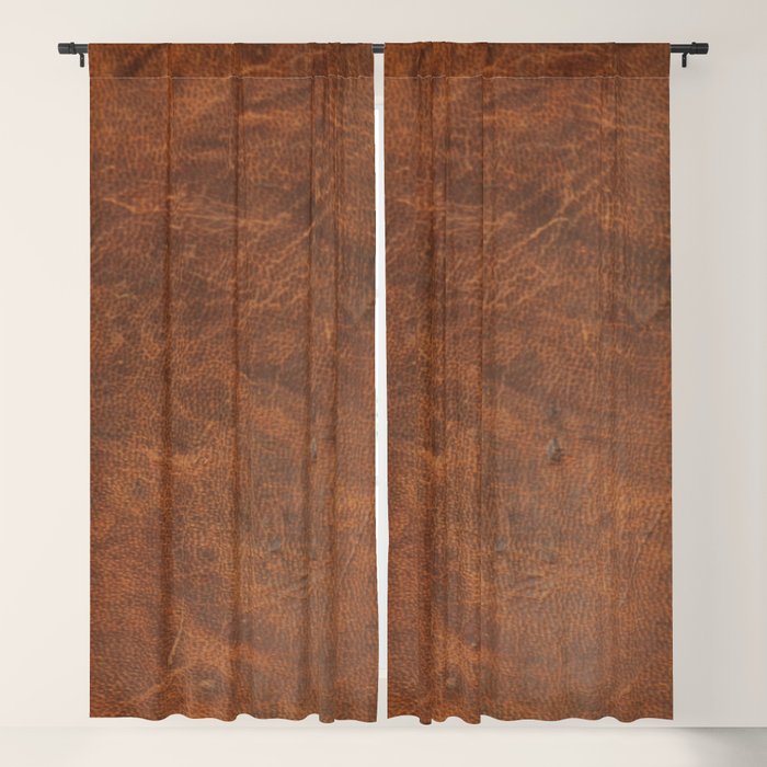 Old Tan Faux Leather Texture Window Curtain Gallery Image 5