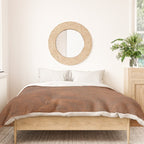 Old Tan Faux Leather Texture Duvet Cover Gallery Image 3