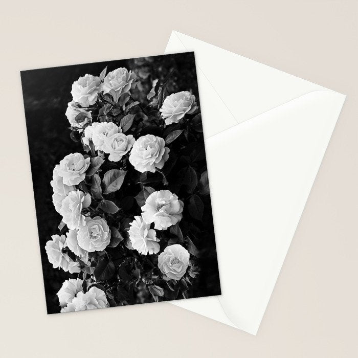 Black And White Roses Stationery Card Gallery Image 2