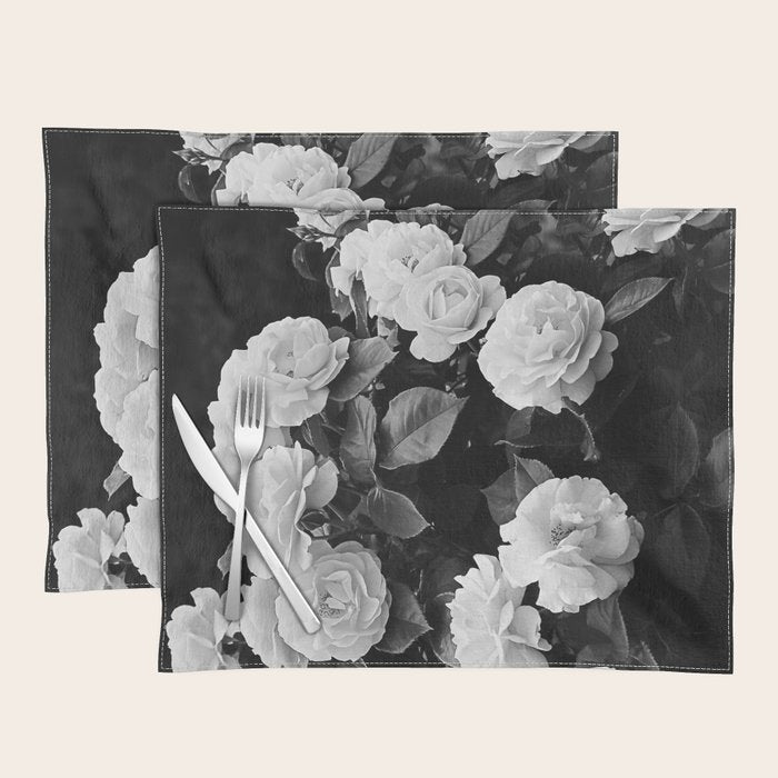 Black And White Roses Placemat Gallery Image 1