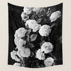 Black And White Roses Wall Tapestry Gallery Image 4