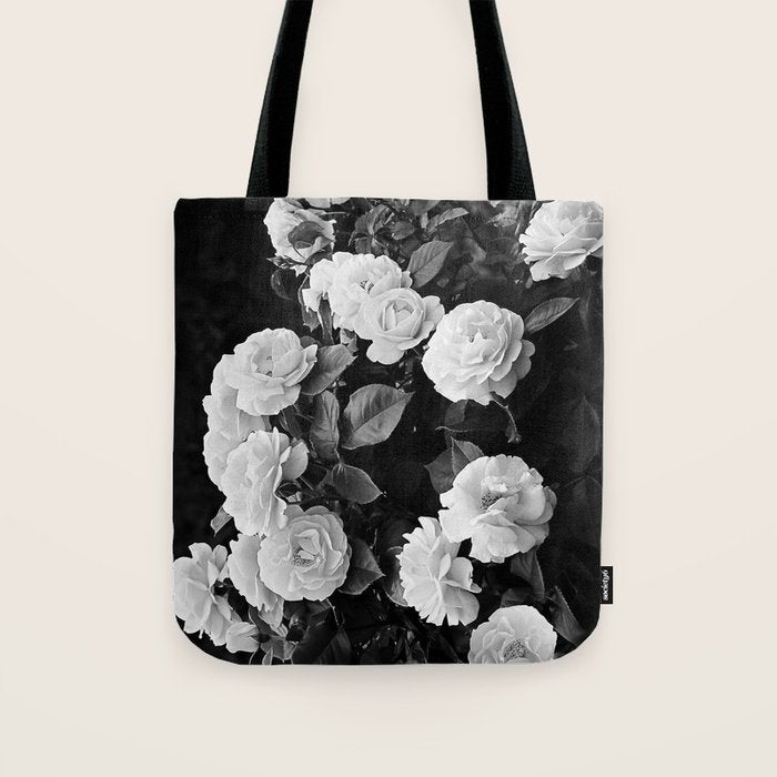 Black And White Roses Tote Bag Gallery Image 1
