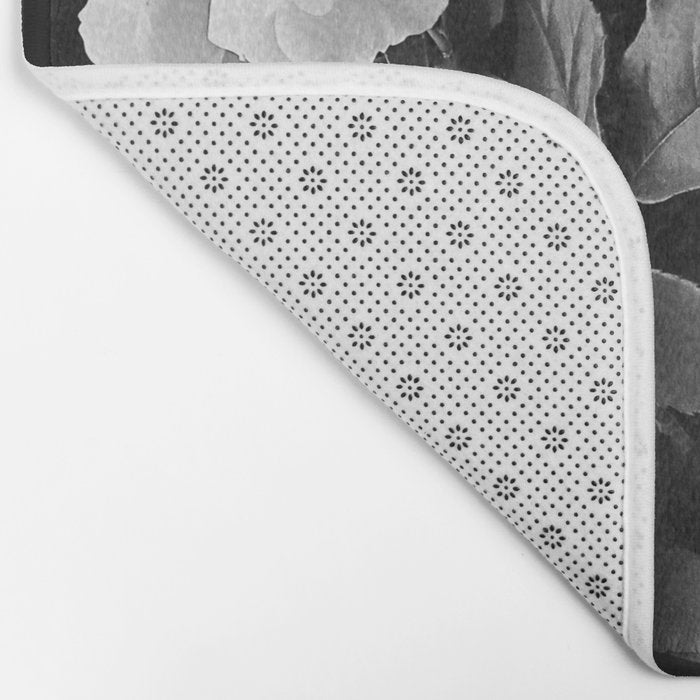 Black And White Roses Bath Mat Gallery Image 2
