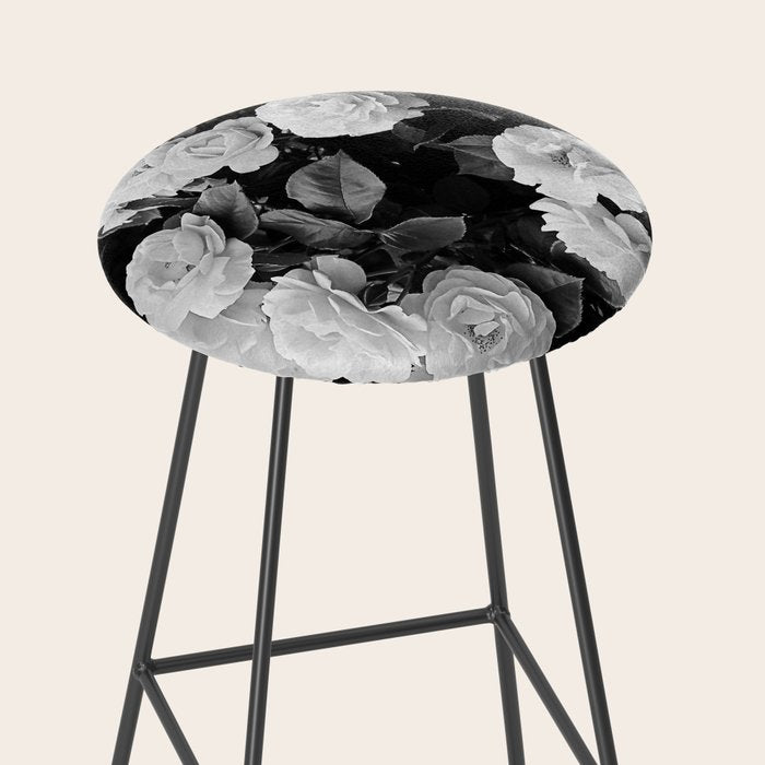 Black And White Roses Stool Gallery Image 2