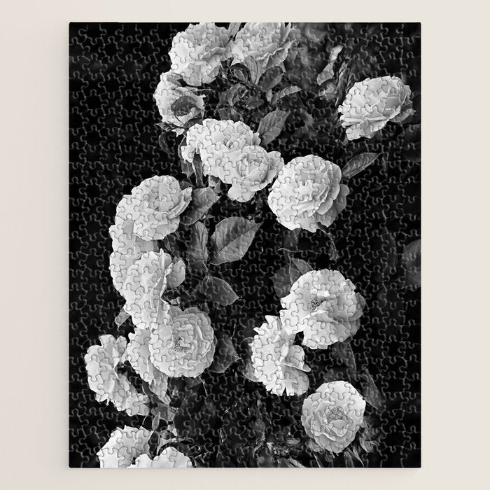 Black And White Roses Jigsaw Puzzle Gallery Image 1