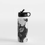 Black And White Roses Water Bottle Gallery Image 1