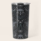 Celestial Forest Damask - Charcoal Travel Mug Gallery Image 1