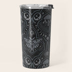 Celestial Forest Damask - Charcoal Travel Mug Gallery Image 2
