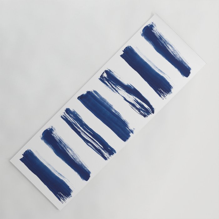 Indigo Brush Strokes | No. 2 Yoga Mat Gallery Image 1