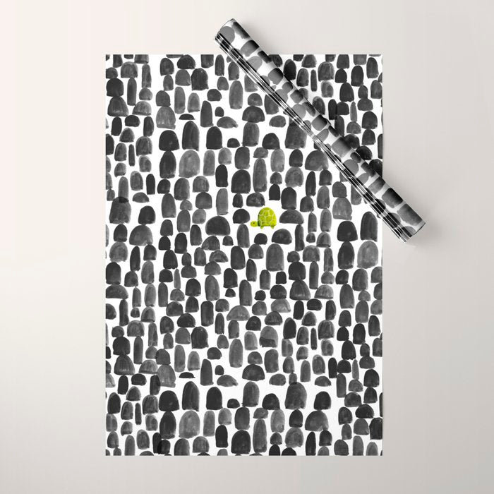 Turtle in Stone Garden Wrapping Paper Gallery Image 1