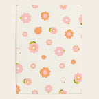 Peach pink and orange flowers pattern Poster Gallery Image 4