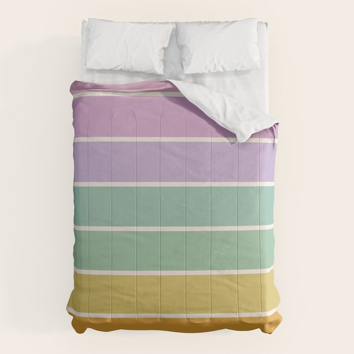 Gradient Arch XV Tropical Mid Century Modern Rainbow Comforter Gallery Image 6