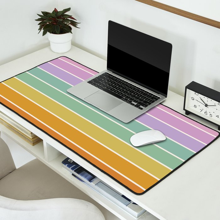 Gradient Arch XV Tropical Mid Century Modern Rainbow Desk Mat Gallery Image 2