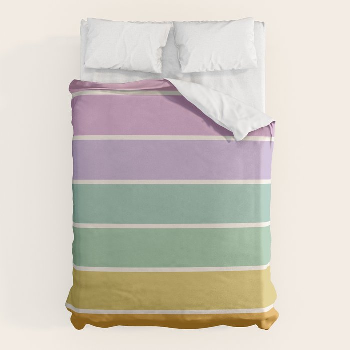 Gradient Arch XV Tropical Mid Century Modern Rainbow Duvet Cover Gallery Image 1