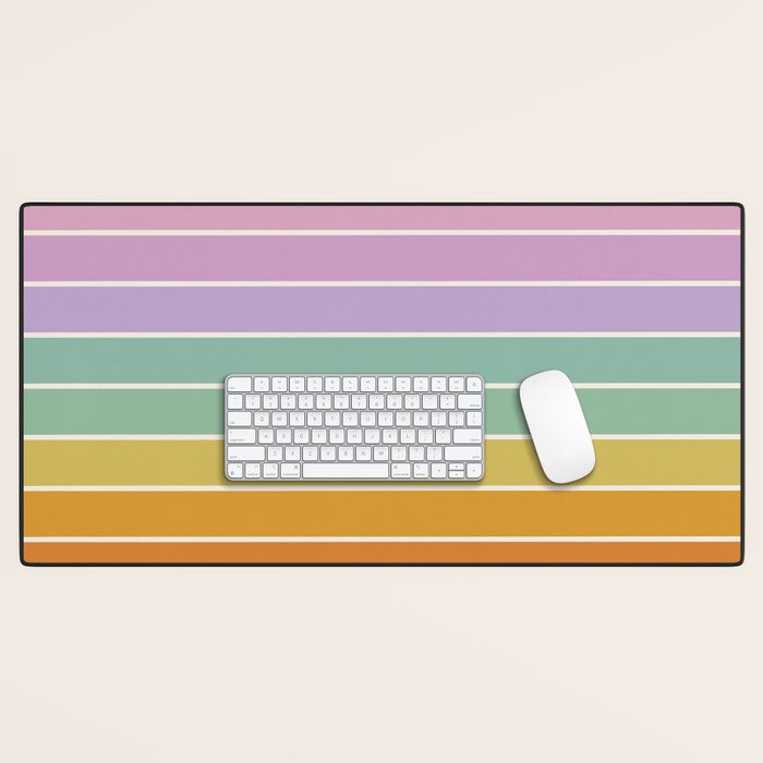Gradient Arch XV Tropical Mid Century Modern Rainbow Desk Mat Gallery Image 1