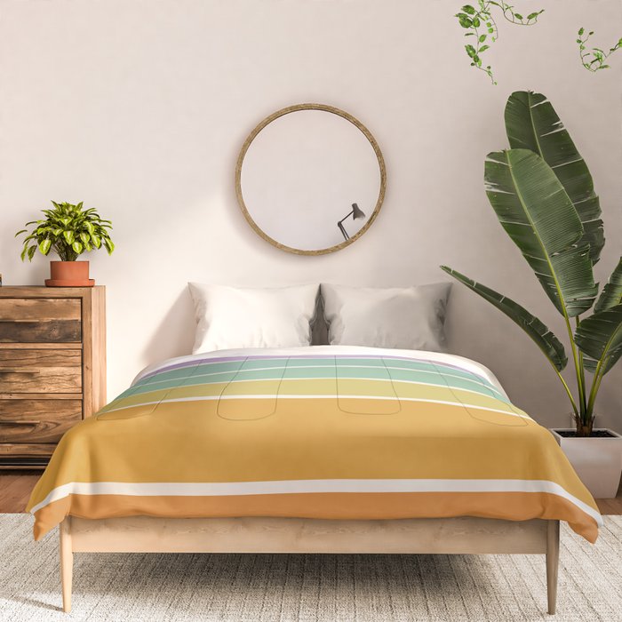 Gradient Arch XV Tropical Mid Century Modern Rainbow Comforter Gallery Image 3