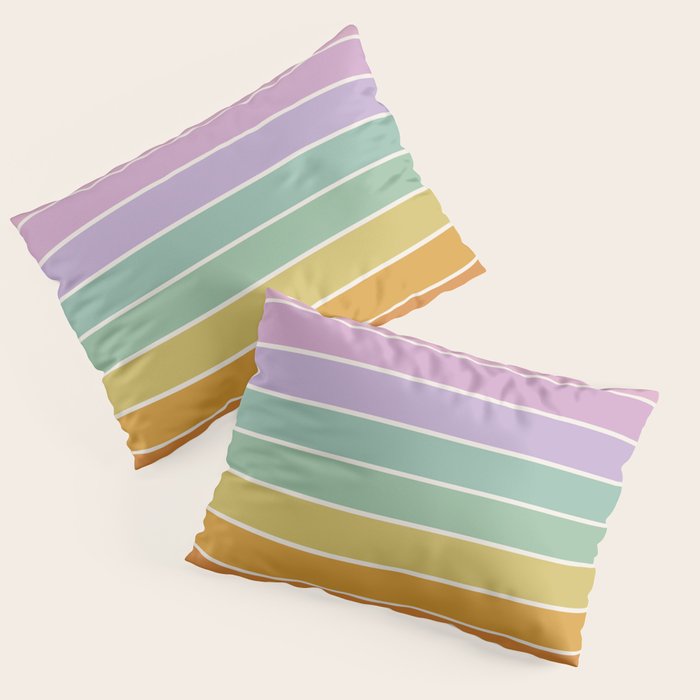 Gradient Arch XV Tropical Mid Century Modern Rainbow Pillow Sham Gallery Image 3