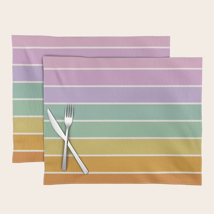Gradient Arch XV Tropical Mid Century Modern Rainbow Placemat Gallery Image 1