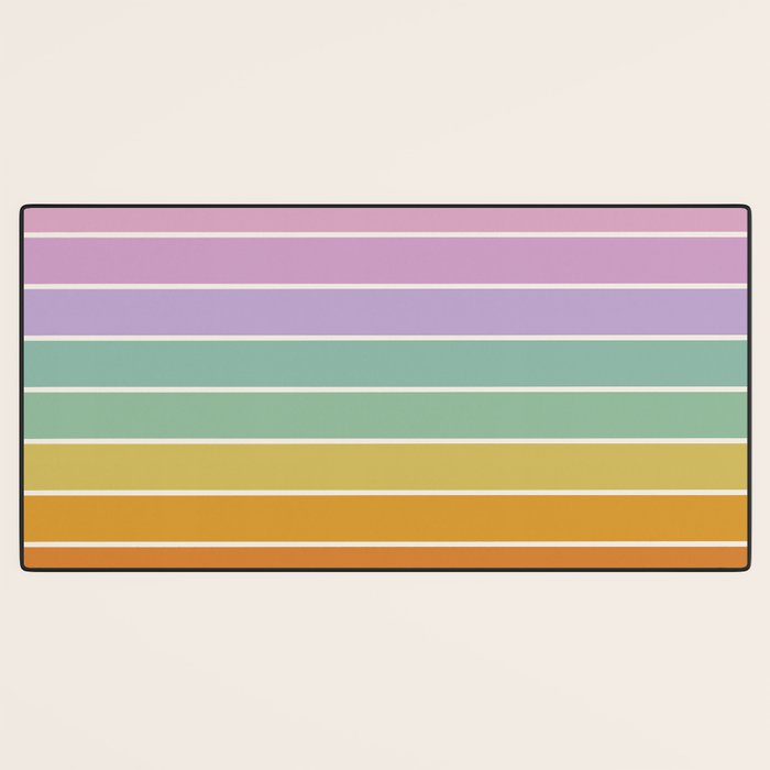 Gradient Arch XV Tropical Mid Century Modern Rainbow Desk Mat Gallery Image 3