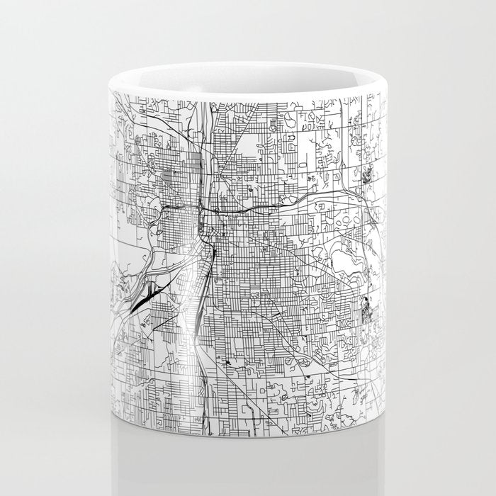 Grand Rapids White Map Coffee Mug Gallery Image 4