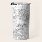 Grand Rapids White Map Travel Mug Gallery Image 3