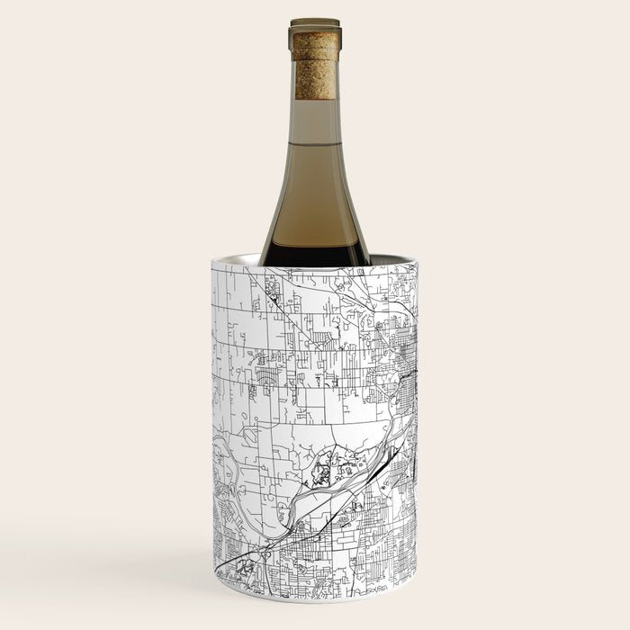 Grand Rapids White Map Wine Chiller Gallery Image 2