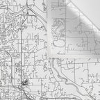 Grand Rapids White Map Wall Tapestry Gallery Image 3