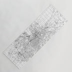 Grand Rapids White Map Yoga Mat Gallery Image 1