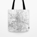 Grand Rapids White Map Tote Bag Gallery Image 1