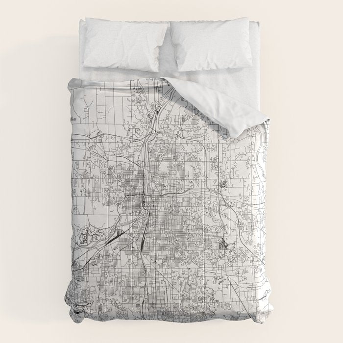 Grand Rapids White Map Comforter Gallery Image 6