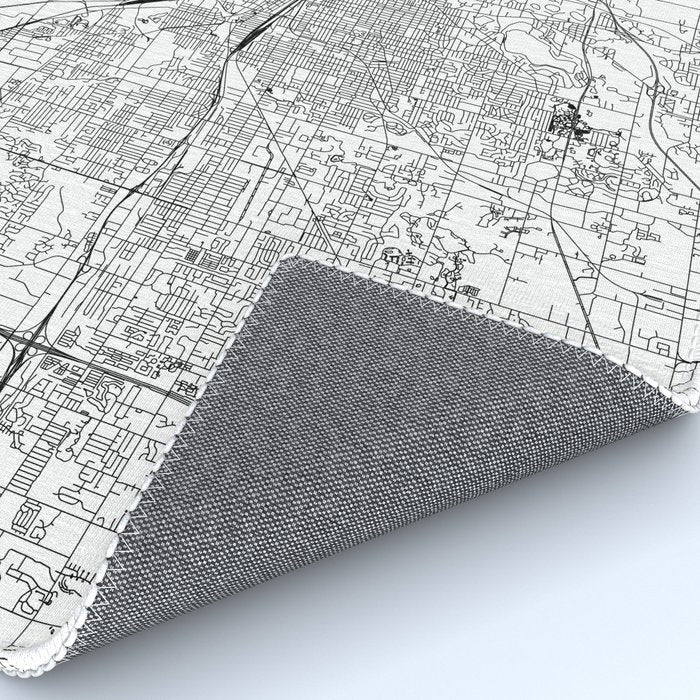 Grand Rapids White Map Rug Gallery Image 4