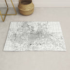 Grand Rapids White Map Rug Gallery Image 1
