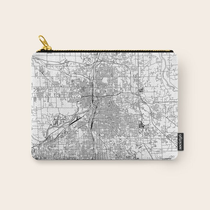 Grand Rapids White Map Carry All Pouch Gallery Image 1