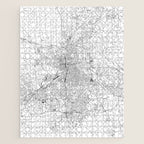 Grand Rapids White Map Jigsaw Puzzle Gallery Image 1