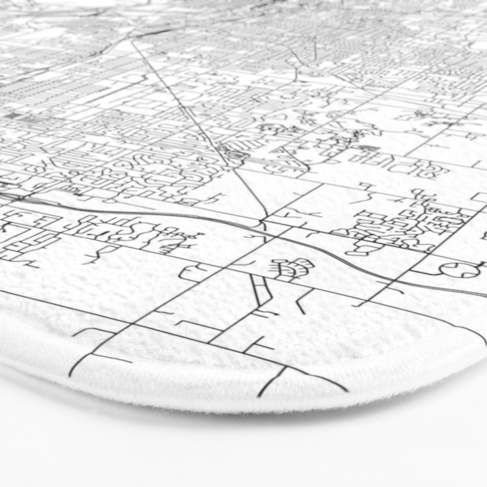Grand Rapids White Map Bath Mat Gallery Image 3