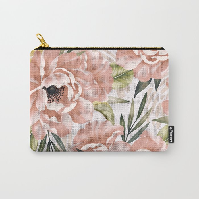 Big pink bouquet flowers S Carry All Pouch Gallery Image 1