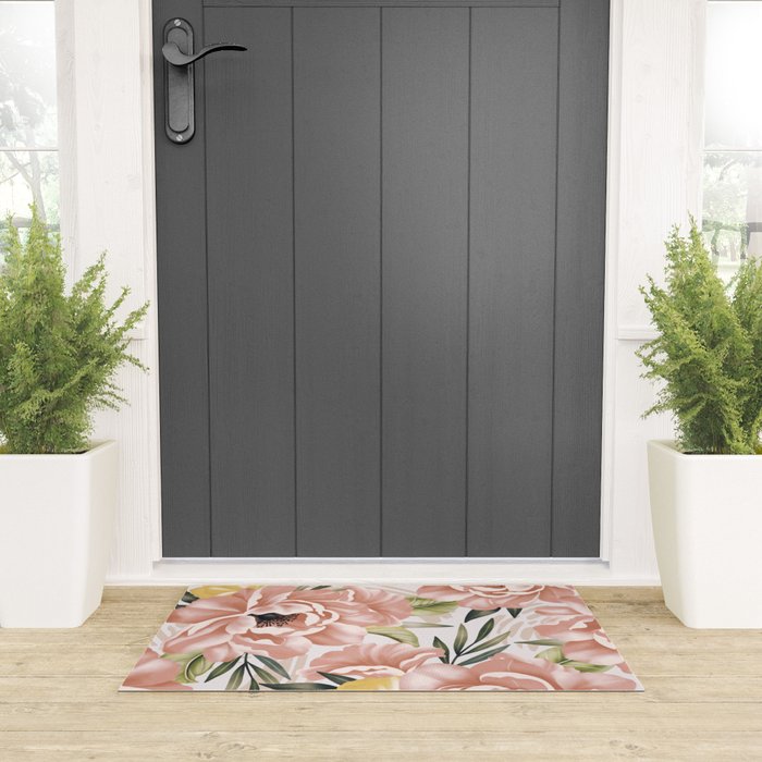 Big pink bouquet flowers S Welcome Mat Gallery Image 3