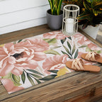 Big pink bouquet flowers S Outdoor Rug Gallery Image 2