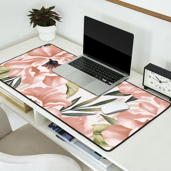 Big pink bouquet flowers S Desk Mat Gallery Image 2