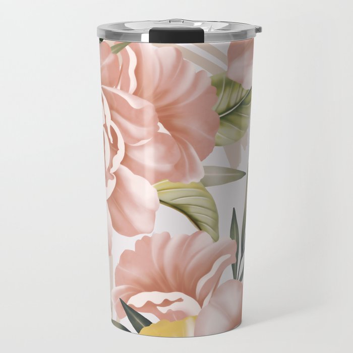 Big pink bouquet flowers S Travel Mug Gallery Image 1
