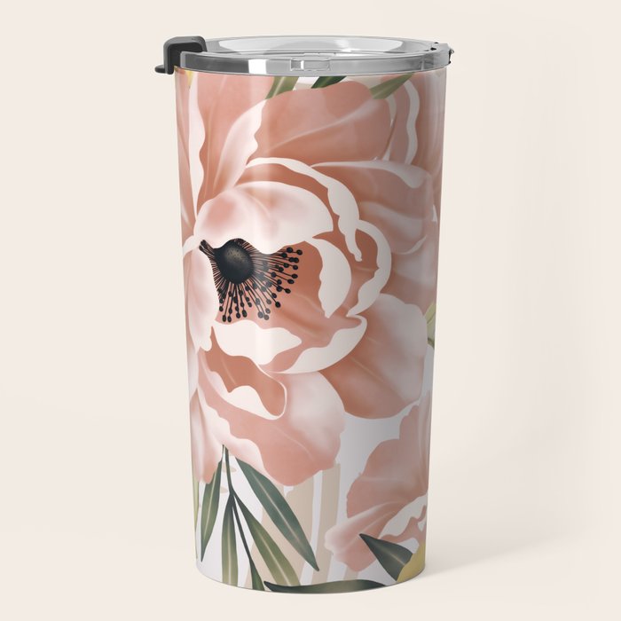 Big pink bouquet flowers S Travel Mug Gallery Image 3
