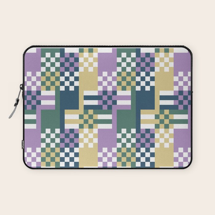 Abstract Block Mosaic R Laptop Sleeve Gallery Image 1